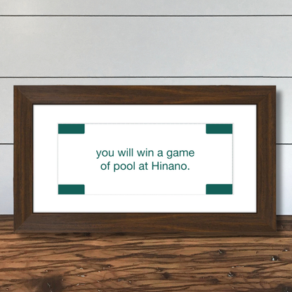 The Game of Pool at Hinano Fortune