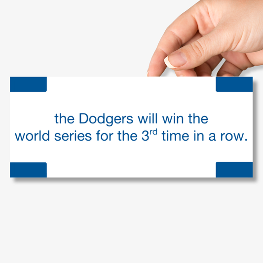 The Dodgers World Series 3-Peat Fortune
